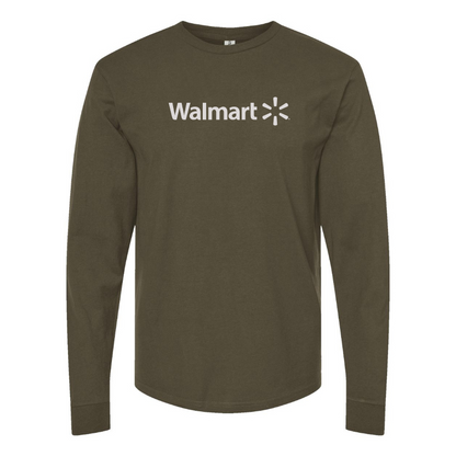 Men's Walmart Logo Cotton Long Sleeve T-Shirt
