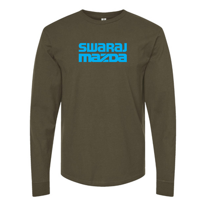 Men's Swaraj Mazda Logo Cotton Long Sleeve T-Shirt