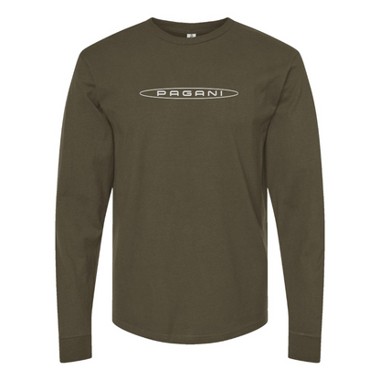 Men's Pagani Logo Cotton Long Sleeve T-Shirt