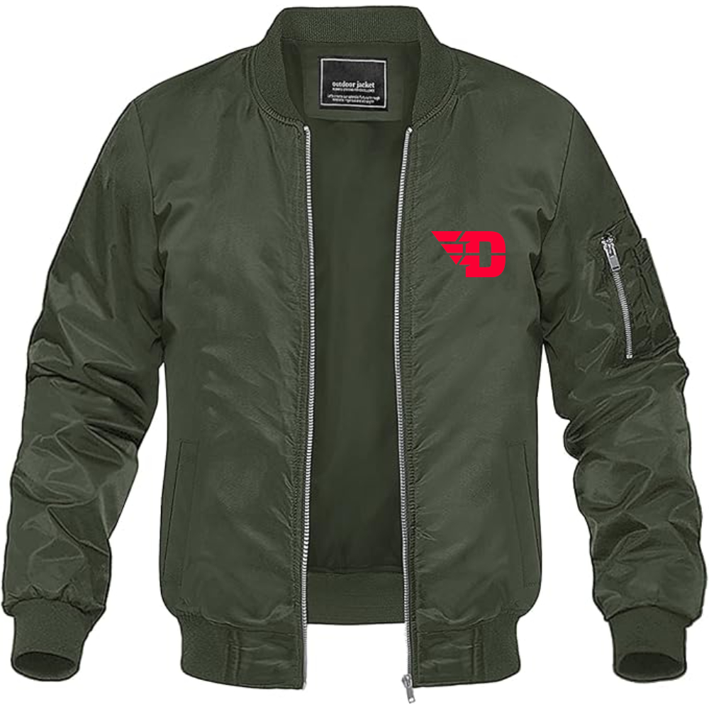 Men's  Dayton Flyers Lightweight Bomber Jacket Windbreaker Softshell Varsity Jacket Coat