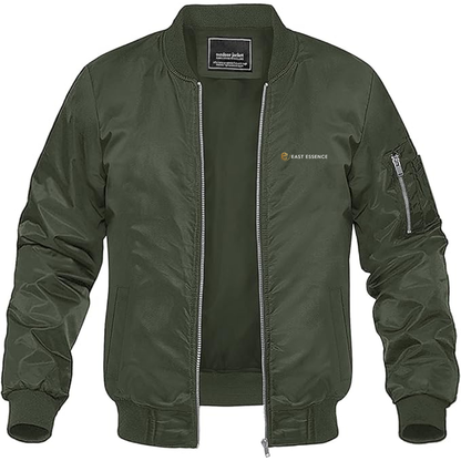 Men's East Essence Logo Lightweight Bomber Jacket Windbreaker Softshell Varsity Jacket Coat