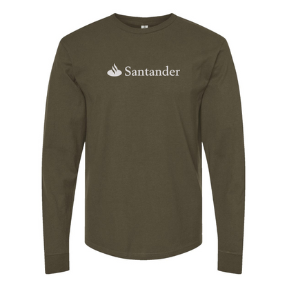 Men's Santander Logo Cotton Long Sleeve T-Shirt