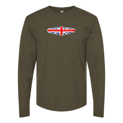 Men's David Brown Logo Cotton Long Sleeve T-Shirt