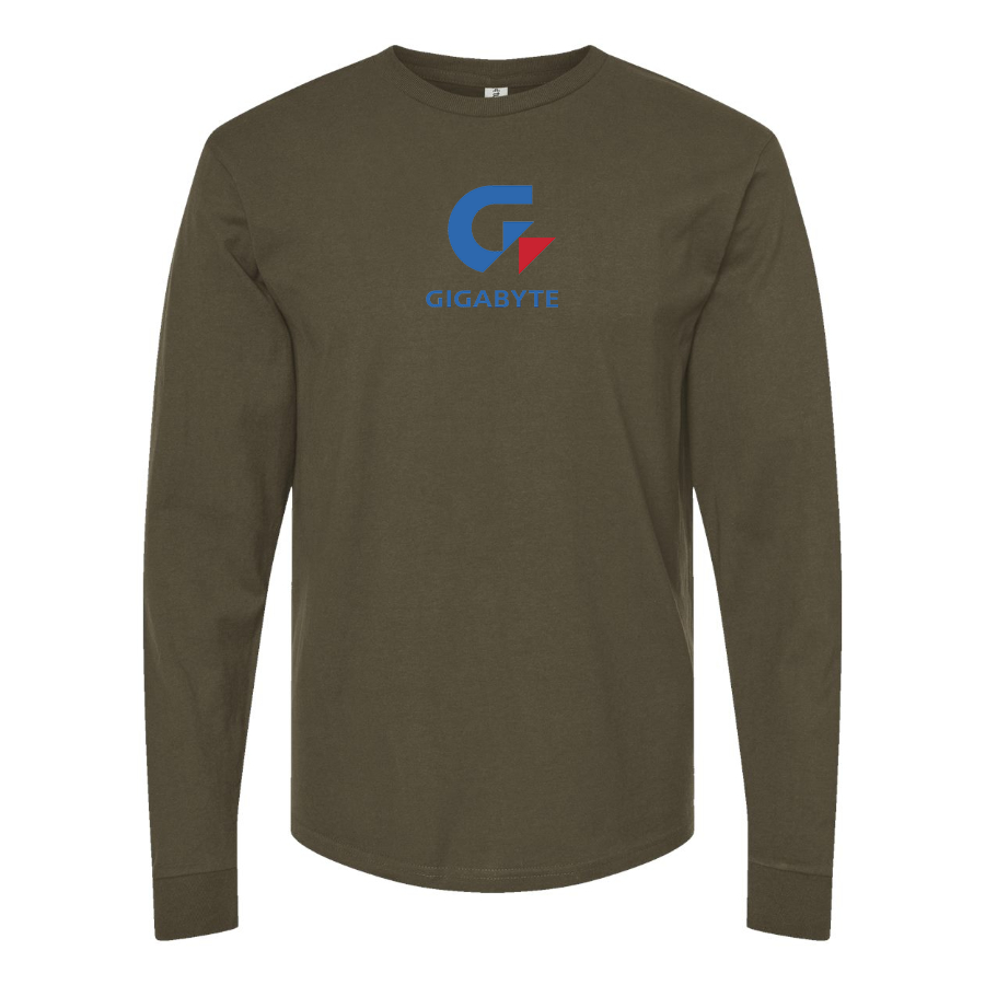 Men's Gigabyte Logo Cotton Long Sleeve T-Shirt