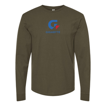 Men's Gigabyte Logo Cotton Long Sleeve T-Shirt