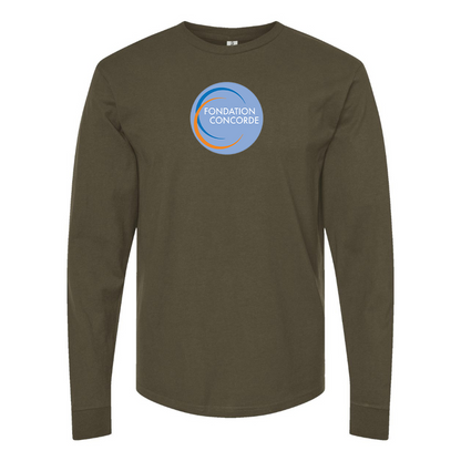 Men's Fondation Concorde Logo Cotton Long Sleeve T-Shirt