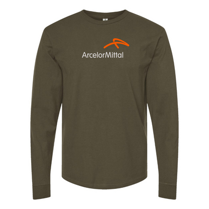 Men's Arcelormittal Logo Cotton Long Sleeve T-Shirt