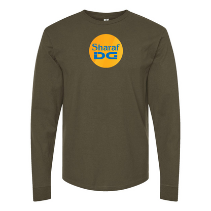 Men's SharafDG Logo Cotton Long Sleeve T-Shirt