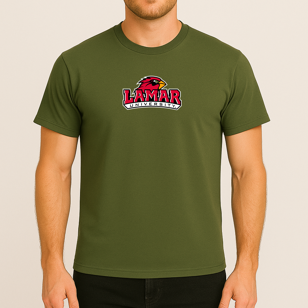 Men's Lamar Cardinals Logo Cotton T-Shirt
