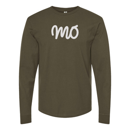 Men's Mo Logo Cotton Long Sleeve T-Shirt