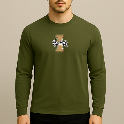 Men's Idaho Vandals Logo Long Sleeve T-Shirt
