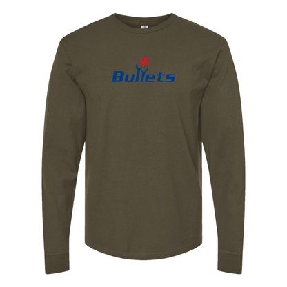 Men's Baltimore Bullets  Logo Cotton Long Sleeve T-Shirt