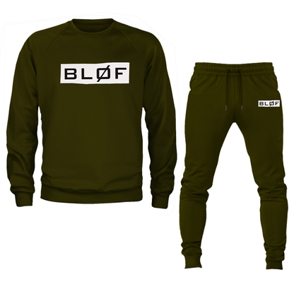 Men's  BLØF Crewneck Sweatshirt Joggers Suit