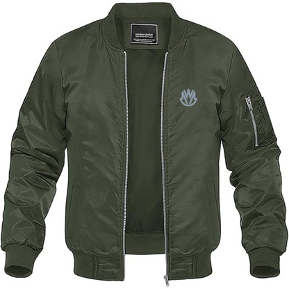 Men's MW Motors Logo Lightweight Bomber Jacket Windbreaker Softshell Varsity Jacket Coat