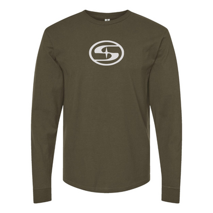 Men's Suda Electric Logo Cotton Long Sleeve T-Shirt