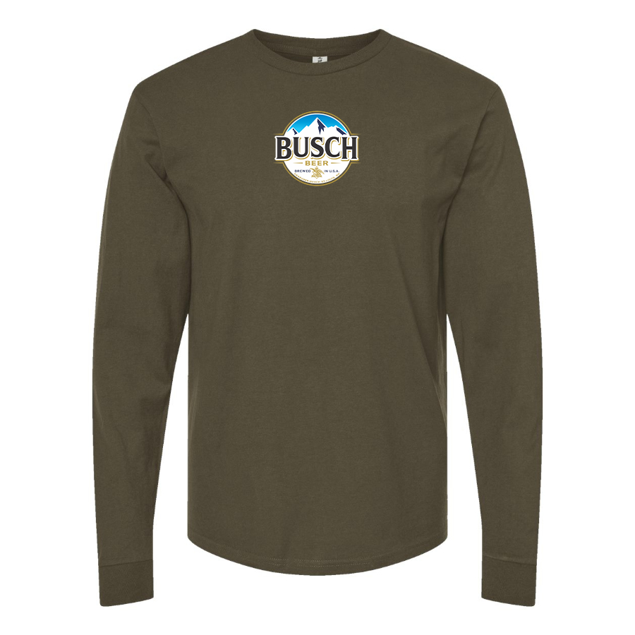Men's Busch Logo Cotton Long Sleeve T-Shirt