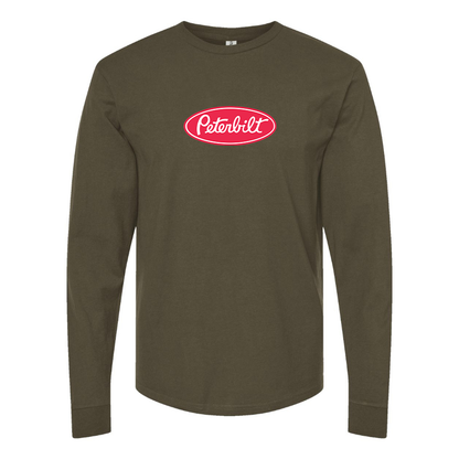 Men's Peterbilt Logo Cotton Long Sleeve T-Shirt