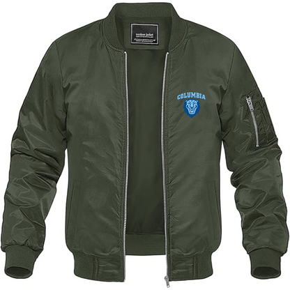 Men's  Columbia Lions Lightweight Bomber Jacket Windbreaker Softshell Varsity Jacket Coat
