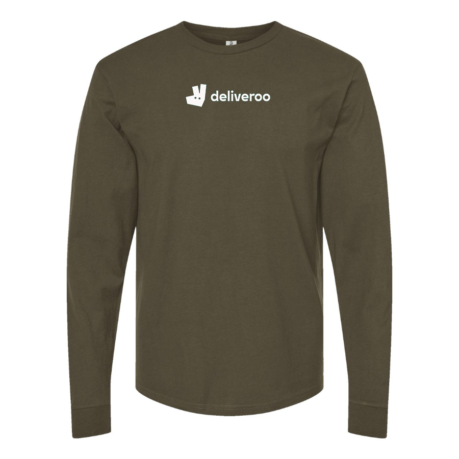 Men's Deliveroo Logo  Cotton Long Sleeve T-Shirt