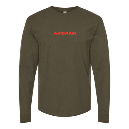 Men's Akbank Logo Cotton Long Sleeve T-Shirt