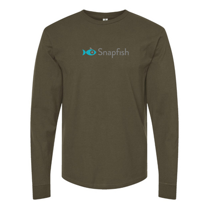 Men's Snapfish Logo Cotton Long Sleeve T-Shirt