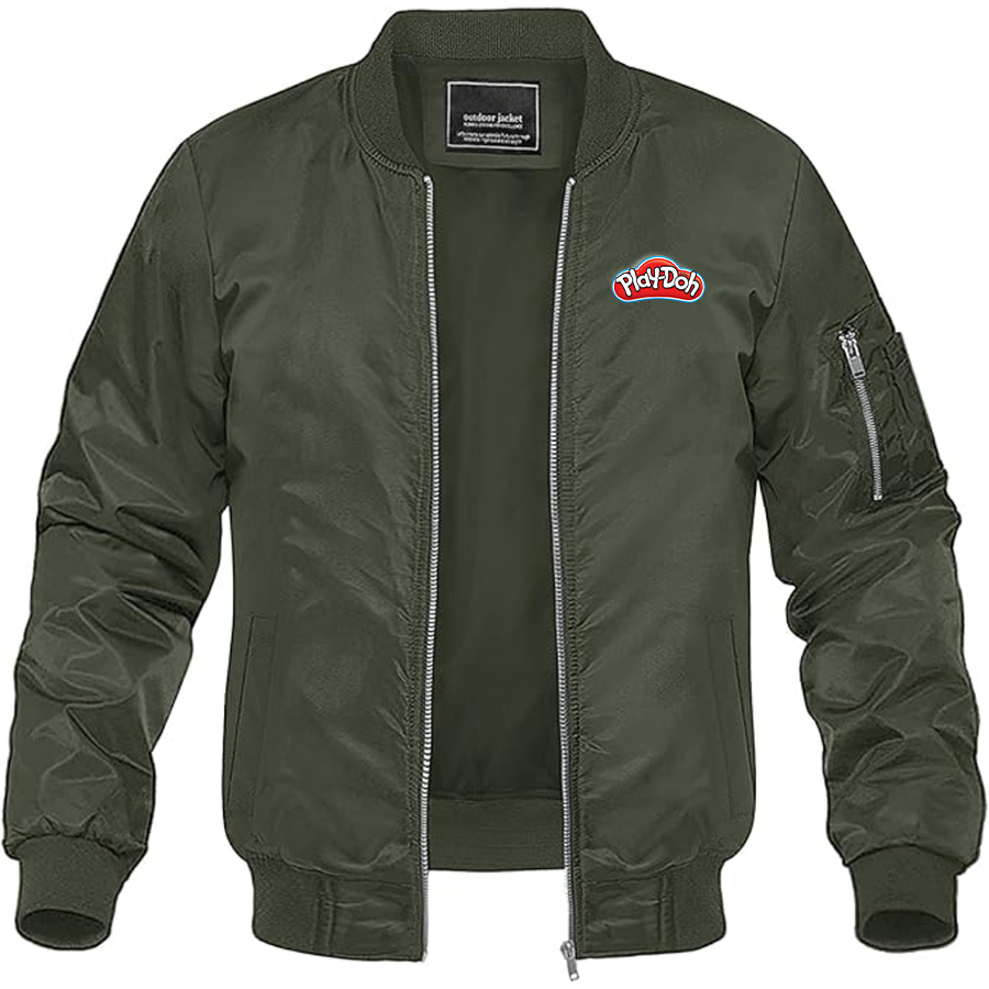 Men's Play Doh Lightweight Bomber Jacket Windbreaker Softshell Varsity Jacket Coat