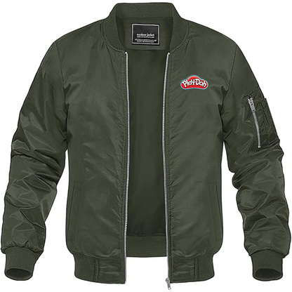 Men's Play Doh Lightweight Bomber Jacket Windbreaker Softshell Varsity Jacket Coat