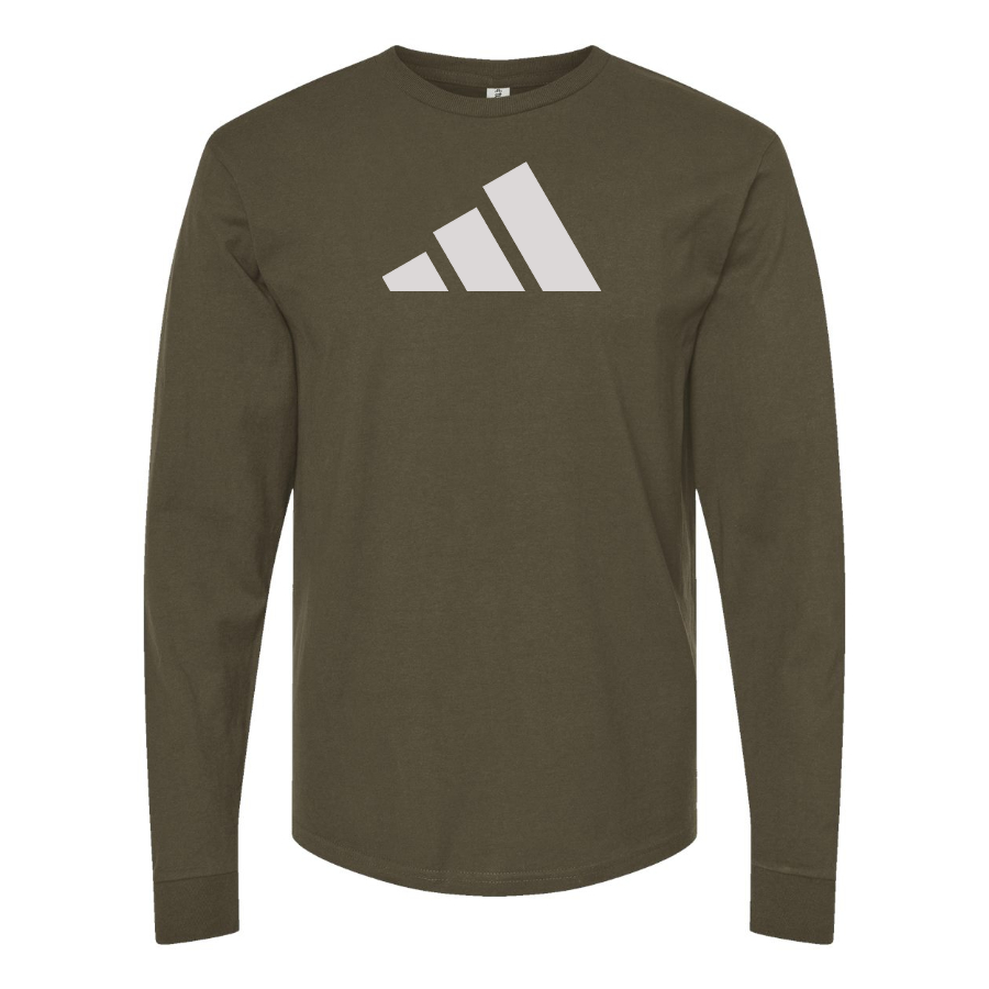 Men's Adidas Logo Cotton Long Sleeve T-Shirt