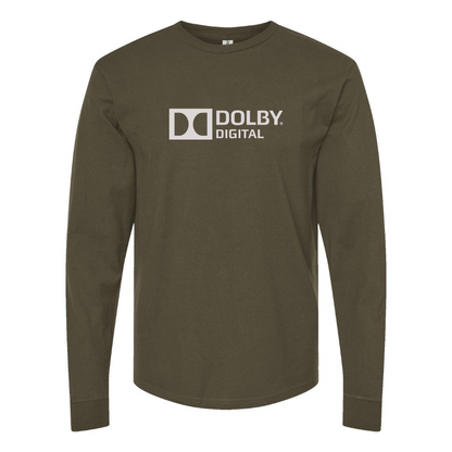 Men's Dolby Digital  Logo Cotton Long Sleeve T-Shirt