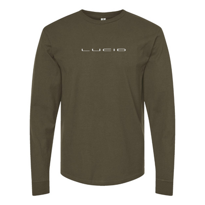 Men's Lucid Motors Logo Cotton Long Sleeve T-Shirt