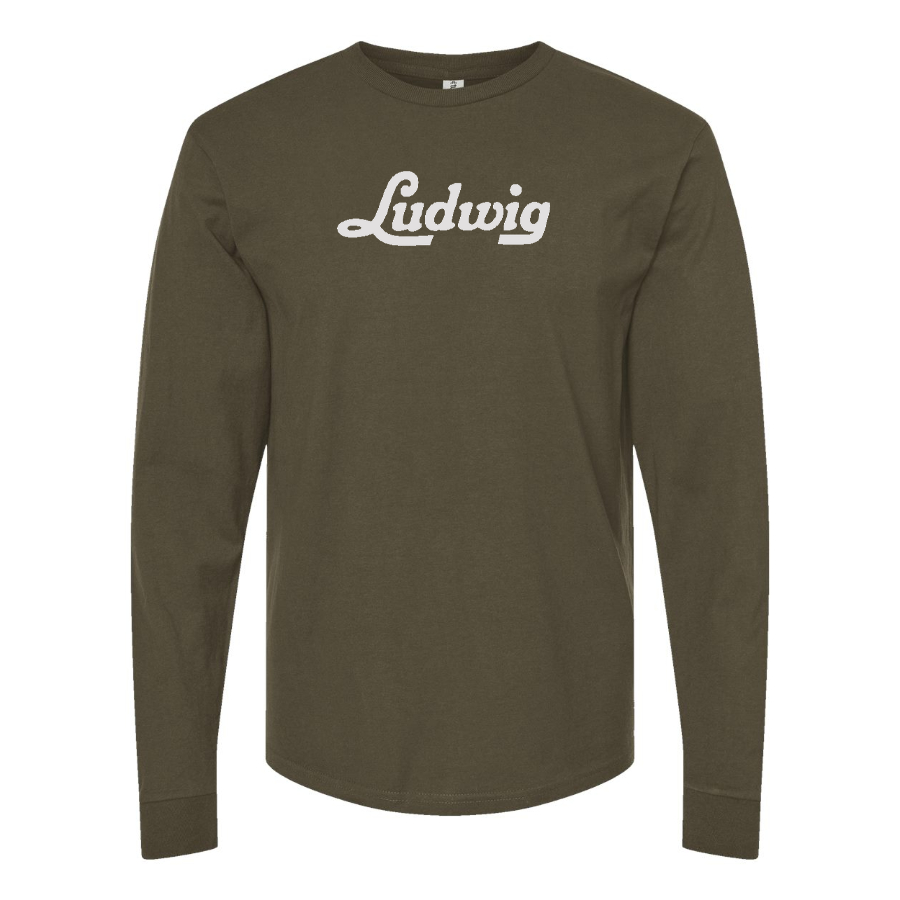 Men's Ludwig  Logo Cotton Long Sleeve T-Shirt