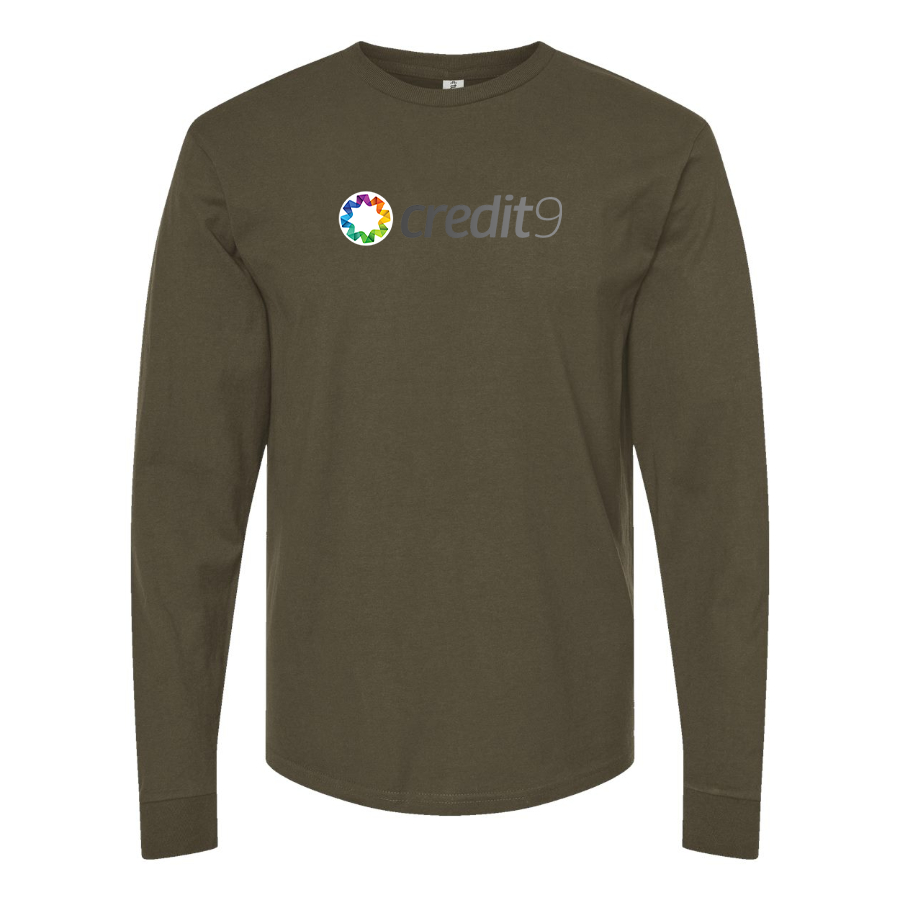 Men's Сredit9 Logo Cotton Long Sleeve T-Shirt
