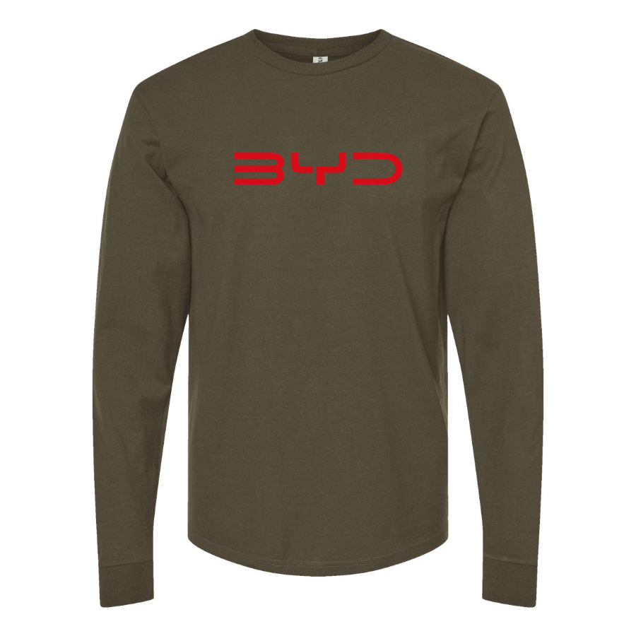 Men's BYD Logo Cotton Long Sleeve T-Shirt