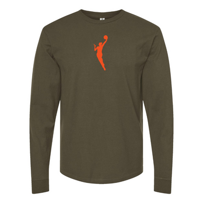 Men's WNBA Symbol Logo Cotton Long Sleeve T-Shirt