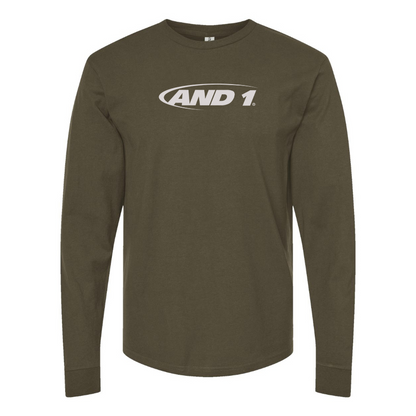 Men's AND1 Logo Cotton Long Sleeve T-Shirt