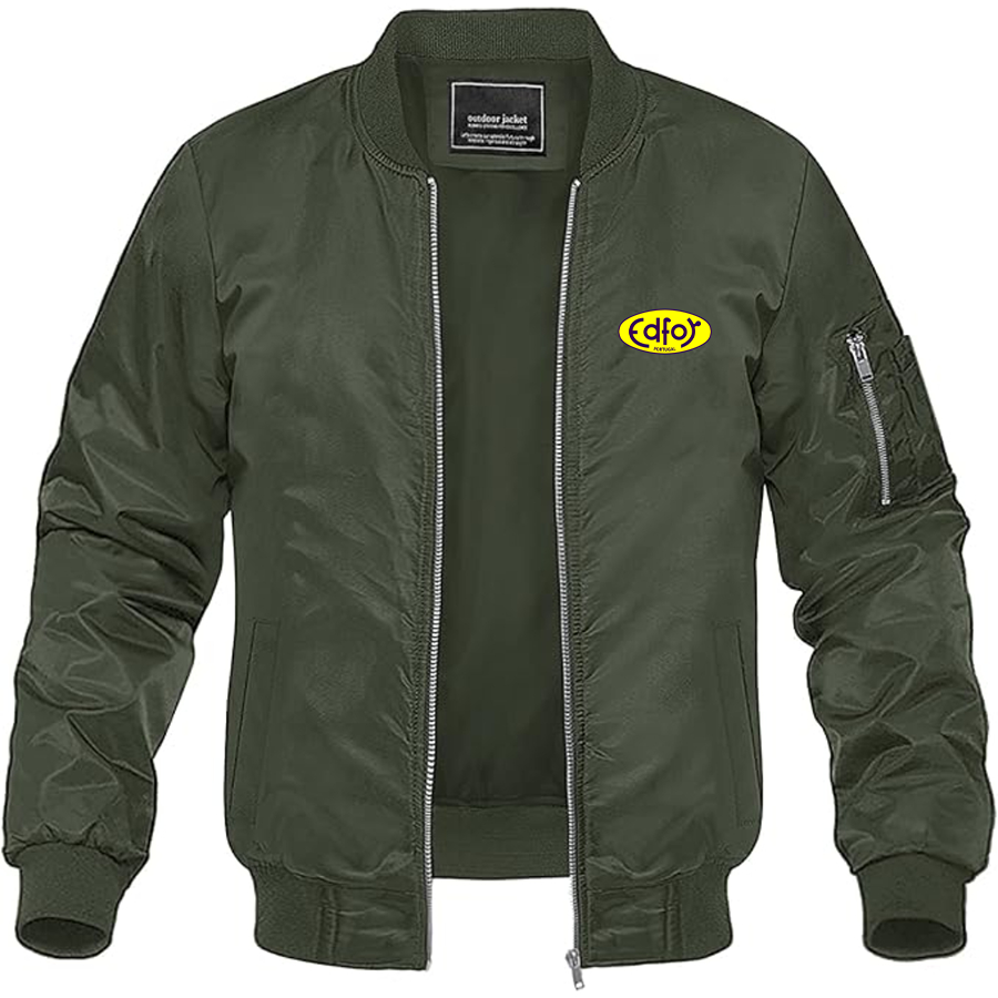 Men's Edfor Grand Sport Logo Lightweight Bomber Jacket Windbreaker Softshell Varsity Jacket Coat