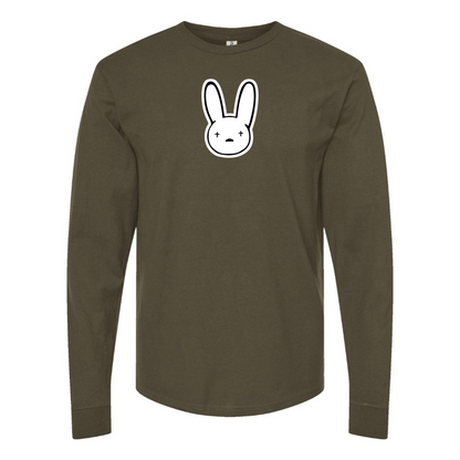 Men's Bad Bunny Logo Cotton Long Sleeve T-Shirt