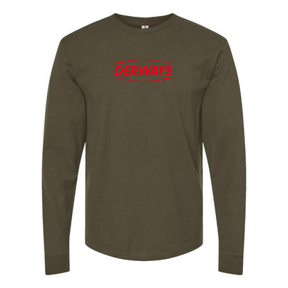 Men's Derways Logo Cotton Long Sleeve T-Shirt