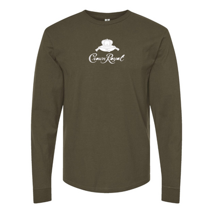 Men's Crown Royal Logo Cotton Long Sleeve T-Shirt