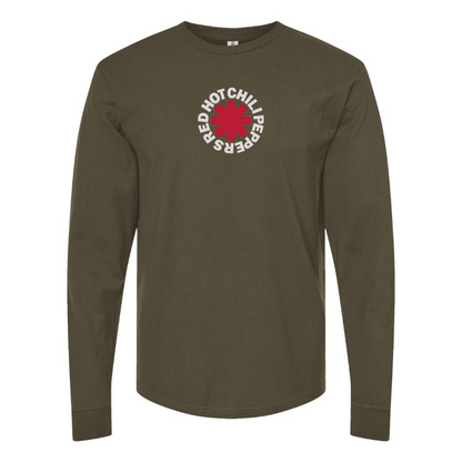 Men's Red Hot Chili Peppers Logo Cotton Long Sleeve T-Shirt