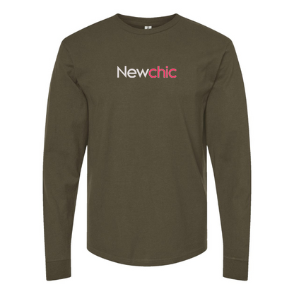 Men's Newchic Logo Cotton Long Sleeve T-Shirt