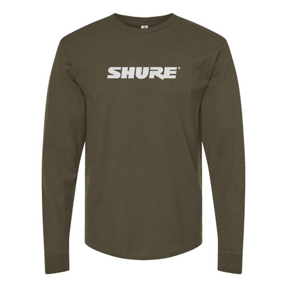 Men's Shure Logo Cotton Long Sleeve T-Shirt