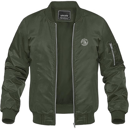 Men's White Claw Logo Lightweight Bomber Jacket Windbreaker Softshell Varsity Jacket Coat