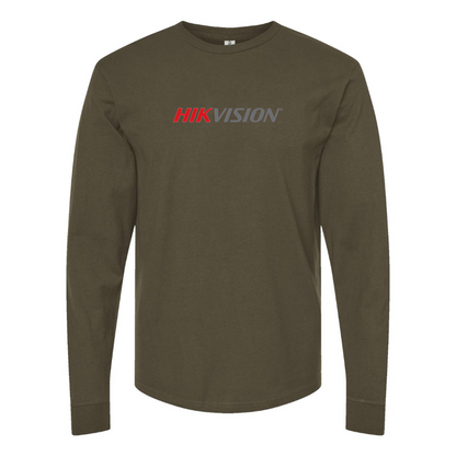Men's Hikvision Logo Cotton Long Sleeve T-Shirt