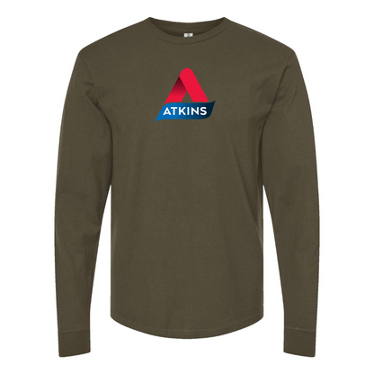 Men's Atkins Logo Cotton Long Sleeve T-Shirt