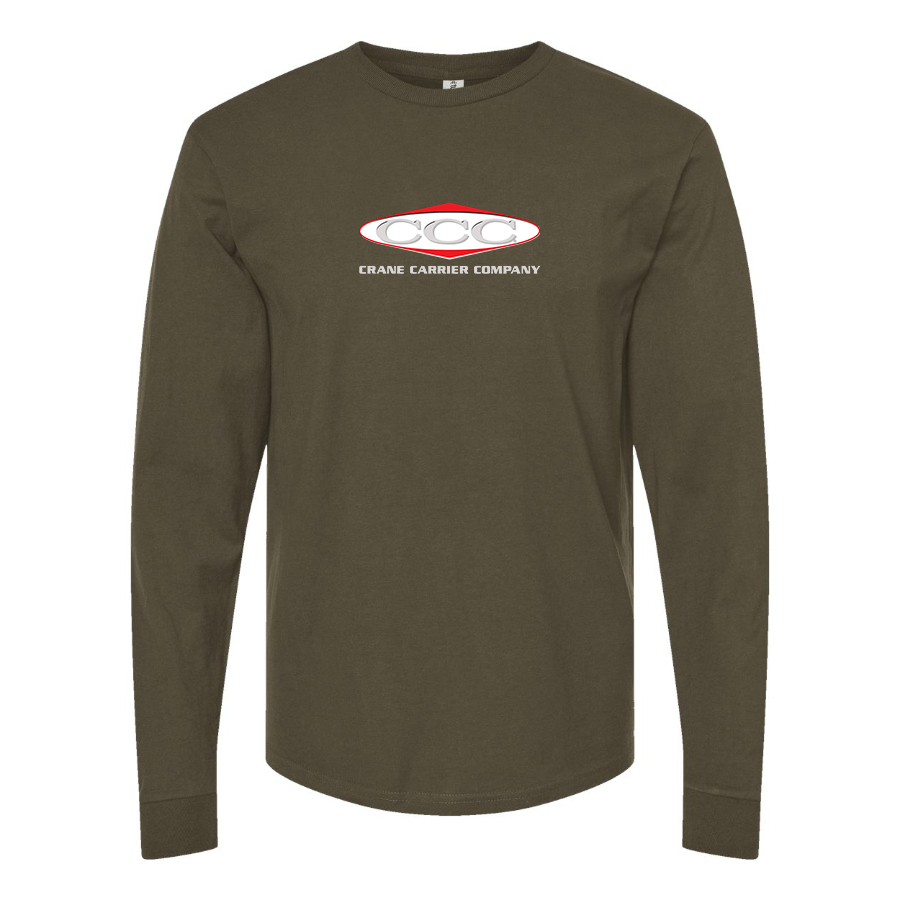Men's Crane Carrier Company Logo Cotton Long Sleeve T-Shirt