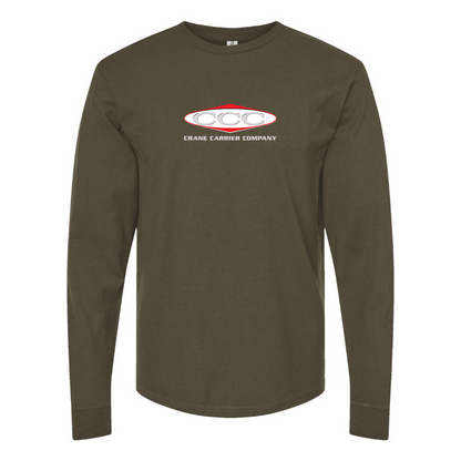 Men's Crane Carrier Company Logo Cotton Long Sleeve T-Shirt