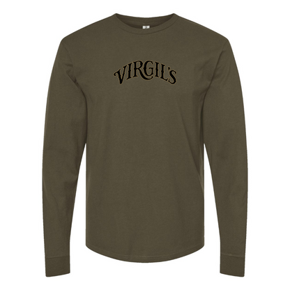 Men's Virgils  Logo Cotton Long Sleeve T-Shirt