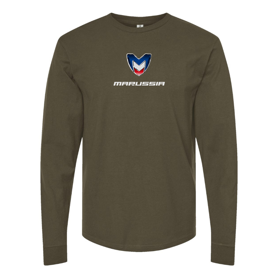 Men's Marussia Motors Logo Cotton Long Sleeve T-Shirt