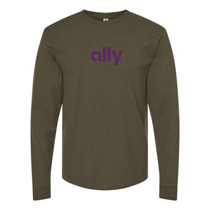 Men's Ally Financial Logo Cotton Long Sleeve T-Shirt